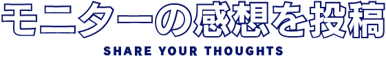モニターの感想を投稿